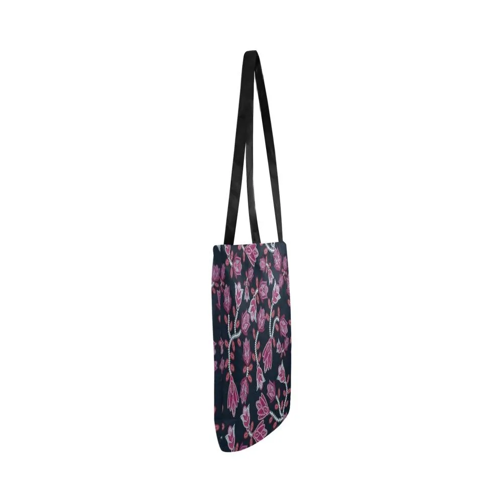Beaded Pink Reusable Shopping Bag
